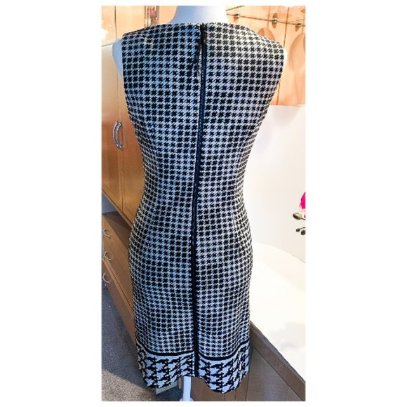 NWT JESSICA SIMPSON HOUNDSTOOTH SHEATH DRESS 8 - Picture 2 of 6